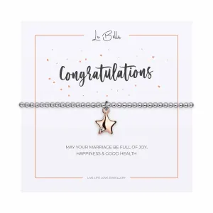 Congratulations on Your Marriage Sentiments Friendship Bracelet